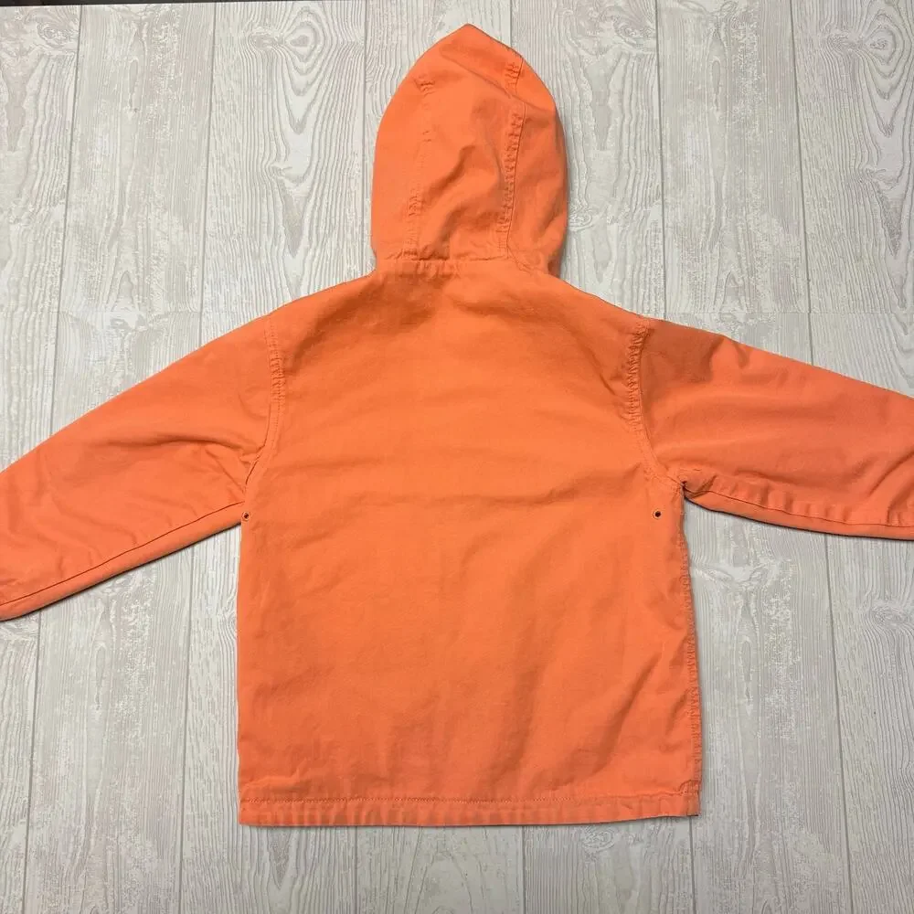 Polo Ralph Lauren Boys Toddler Reversible Hooded Jacket Navy Blue Orange Coat